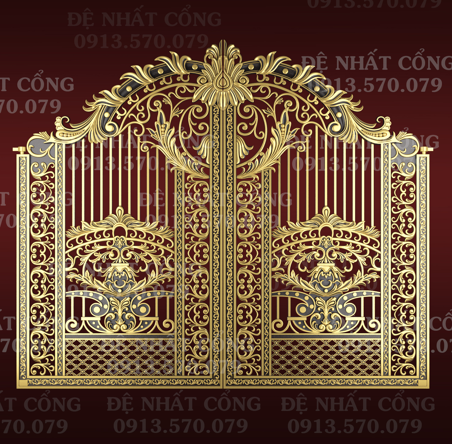 CỔNG NHÔM ĐÚC - C103