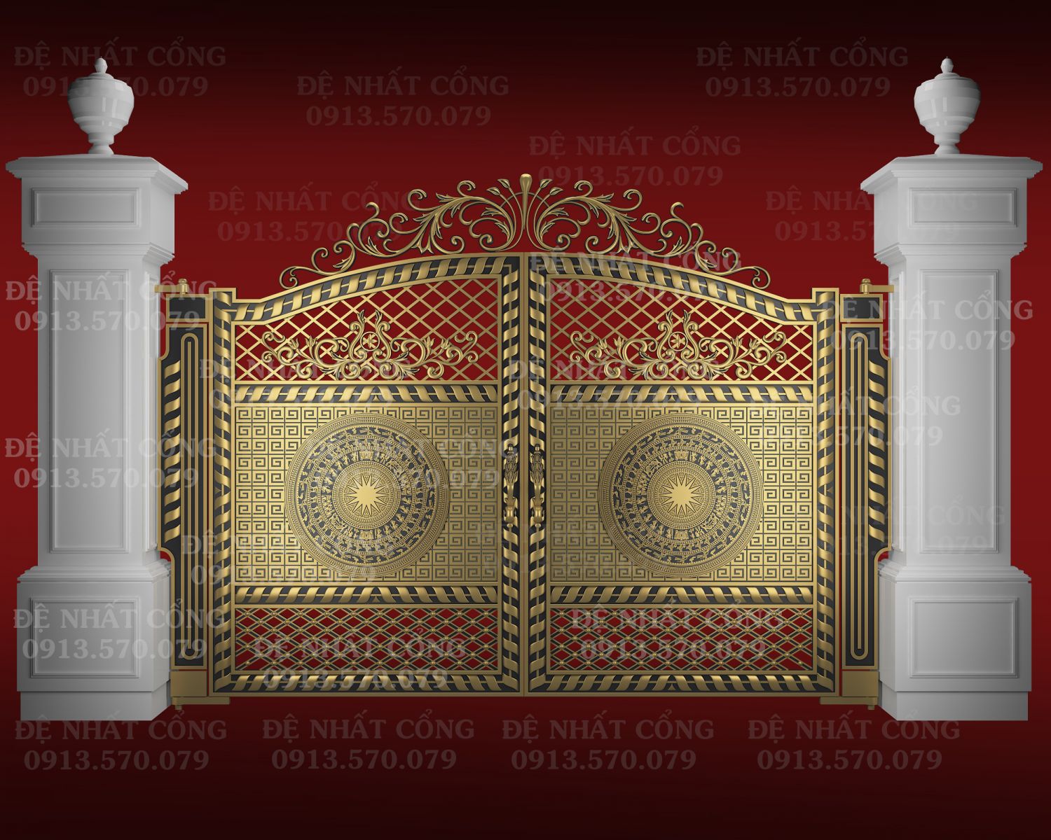 CỔNG NHÔM ĐÚC - C163