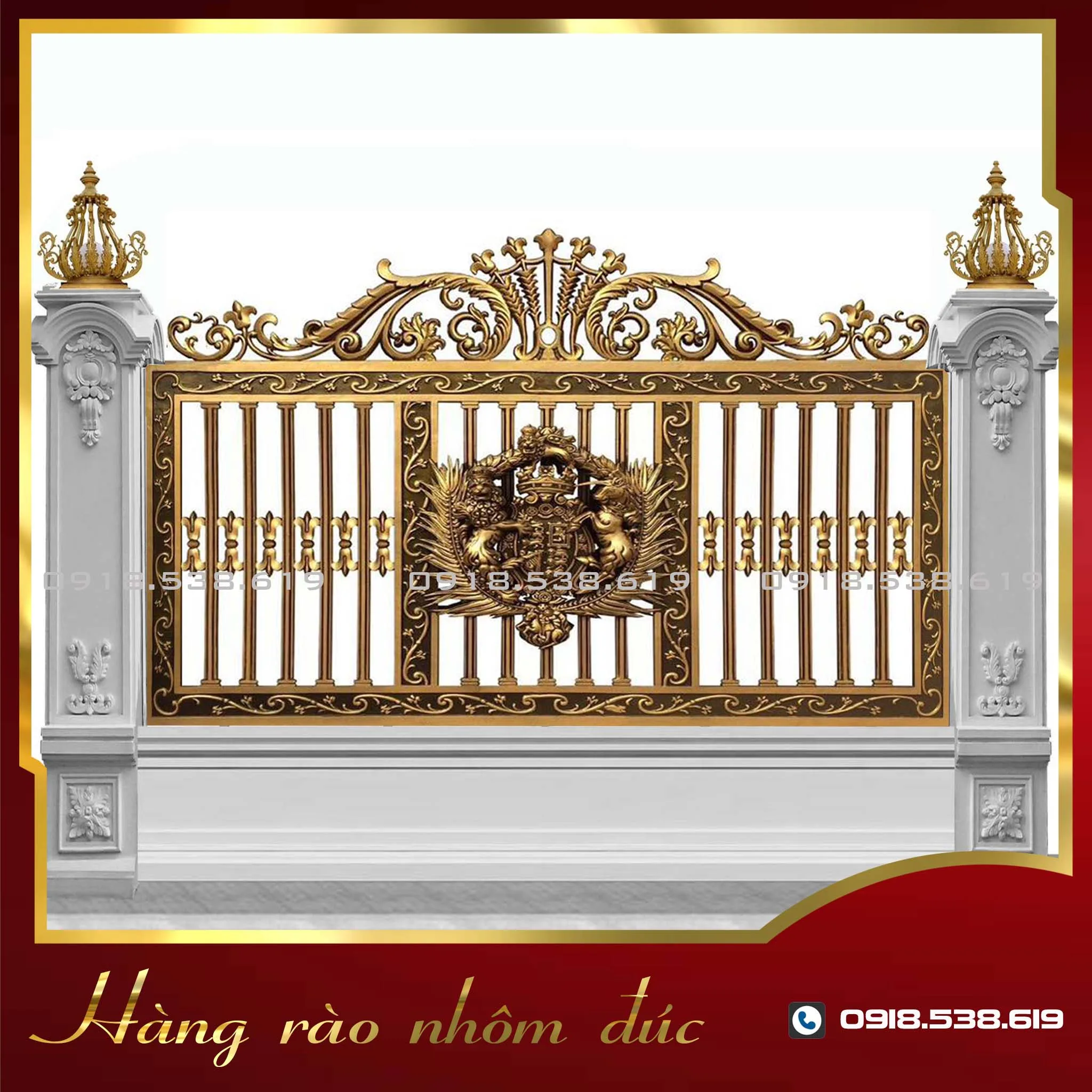 Hàng rào nhôm đúc HR-02
